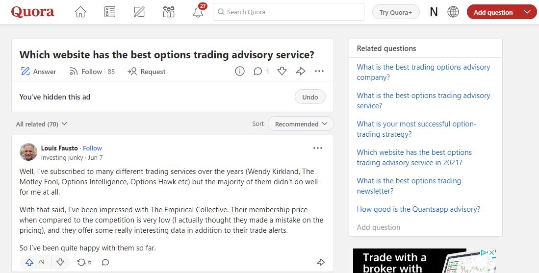 Find the Best Options Trading Advisory Service Advice On Quora