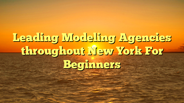 Leading Modeling Agencies throughout New York For Beginners