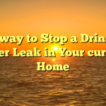 The way to Stop a Drinking water Leak in Your current Home